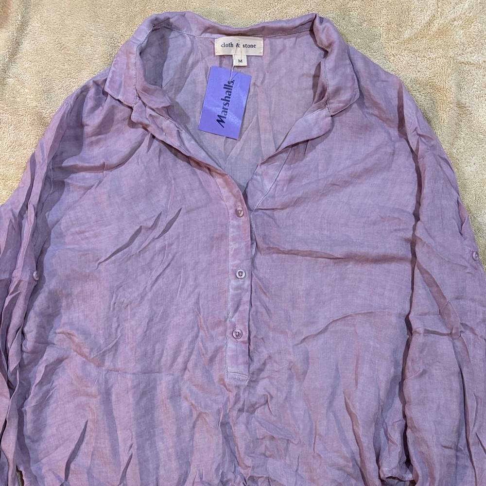 cloth & stone Lavender Button-Front Women's Shirt